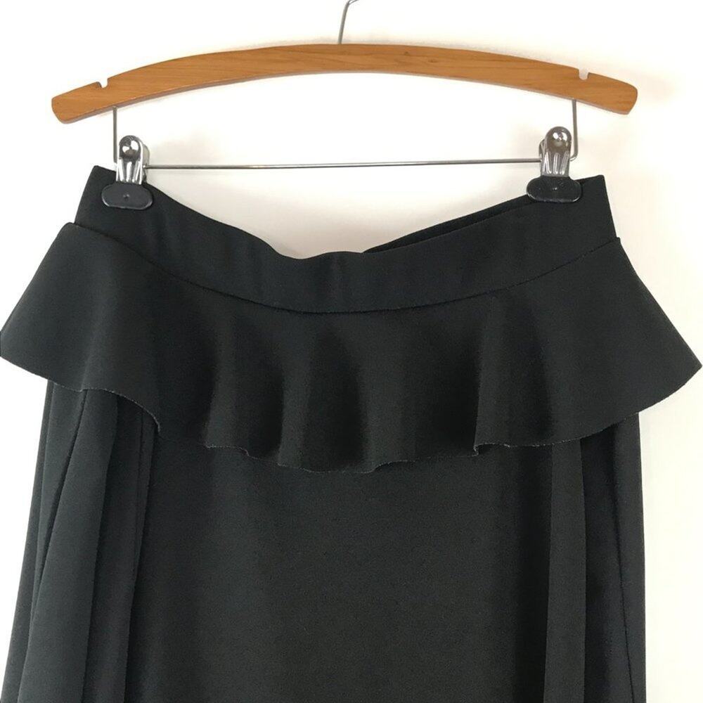 Zara Black Bell Long Sleeve Flounce Off The Shoulder Mini Dress Womens Sz S - Picture 3 of 9